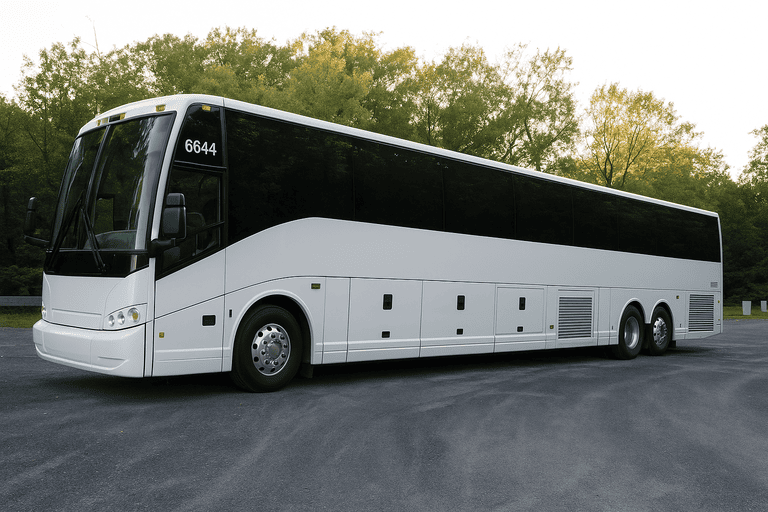 exterior of Corona Minibus Company coach bus