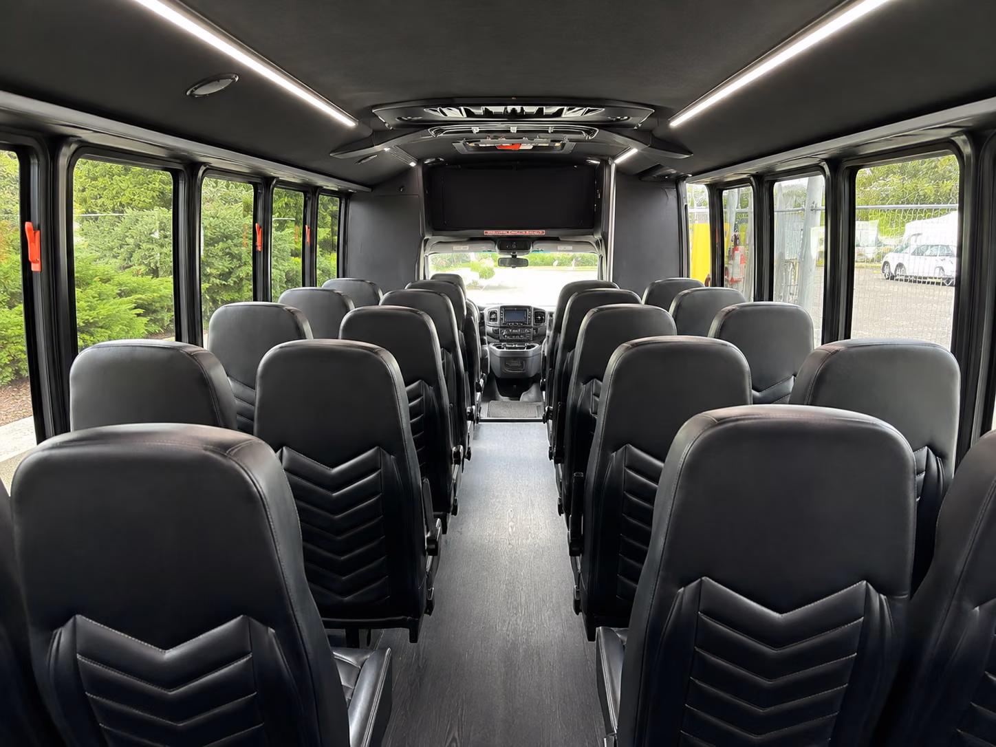corona 18 passenger minibus interior