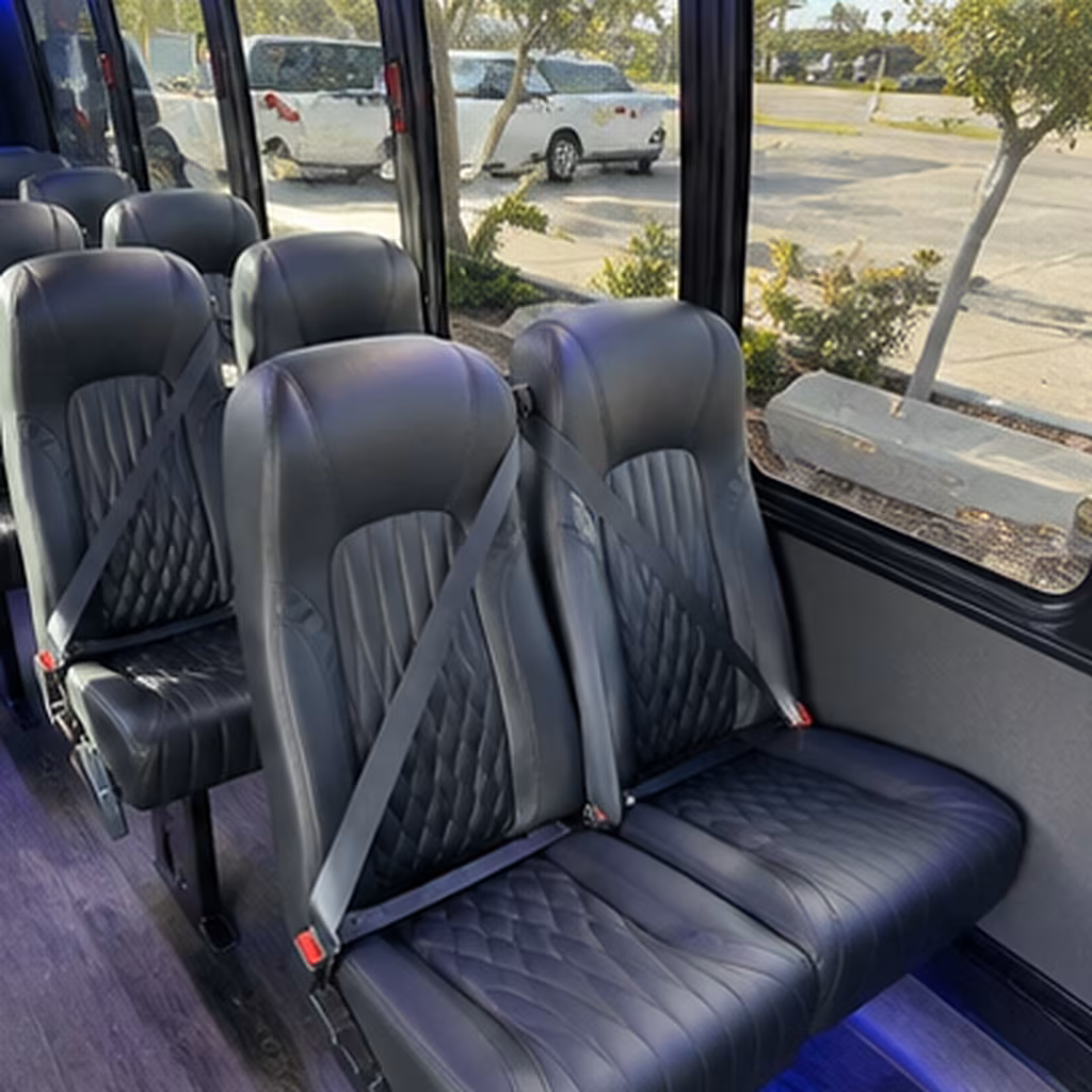 corona 28 passenger minibus interior