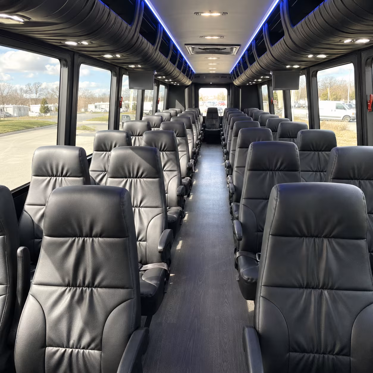 corona 35 passenger minibus inside