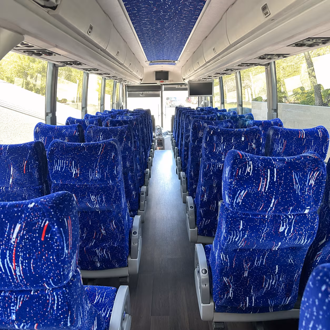 corona 50 passenger charter bus interior