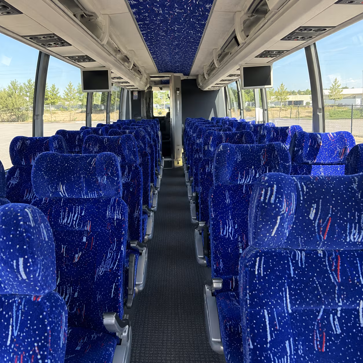 corona 54 passenger charter bus interior