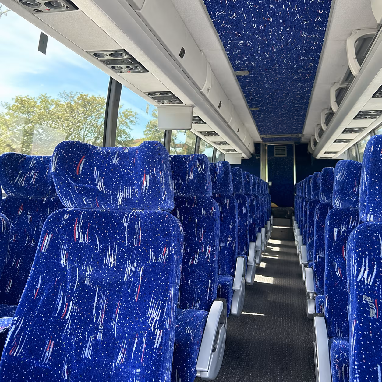corona charter bus interior