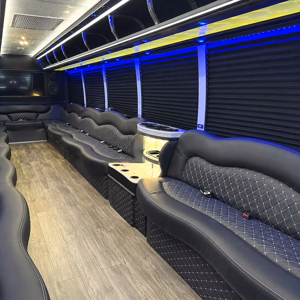 corona party bus inside