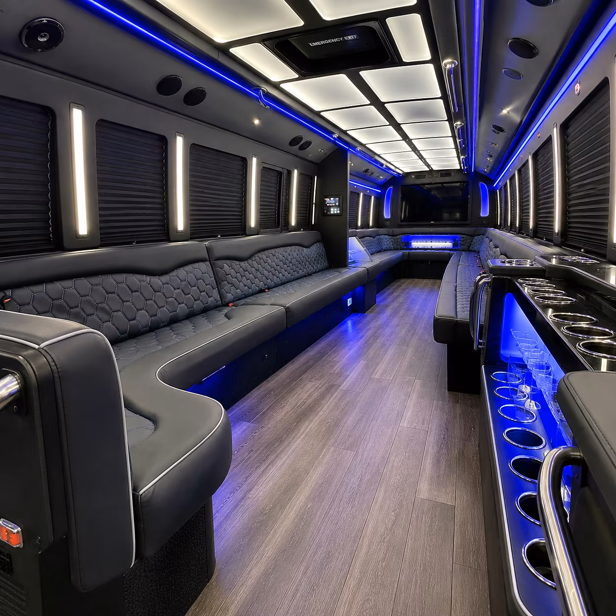 corona party bus interior